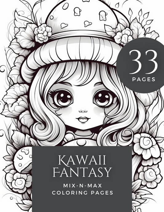 Kawaii Fantasy Coloring Book